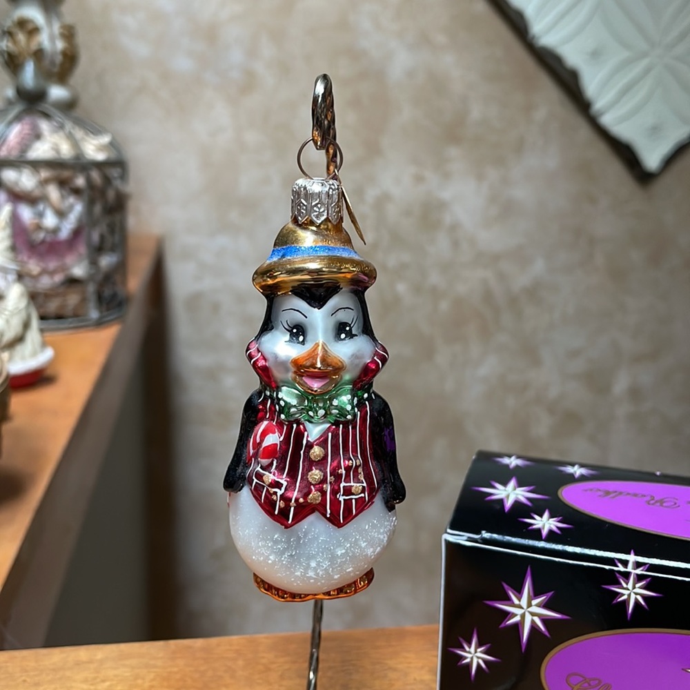 Christopher Radkow Glass Penguin Ornament